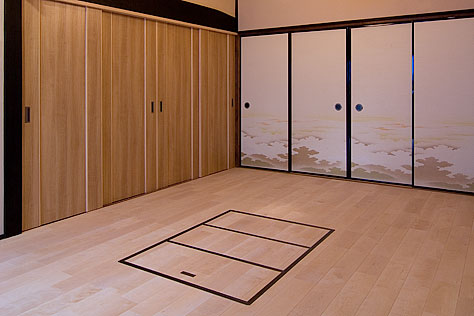 樺（カバ/バーチ）無垢フローリング　施工写真