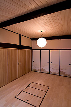 樺（カバ/バーチ）無垢フローリング　施工写真