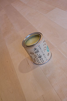 樺（カバ/バーチ）無垢フローリング　施工写真