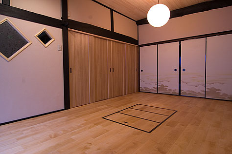 樺（カバ/バーチ）無垢フローリング　施工写真