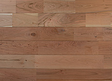 写真：ブラックチェリー　無垢フローリング　無塗装・UNI・節あり