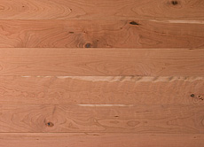 写真：ブラックチェリー　無垢フローリング　無塗装・節あり・一枚物