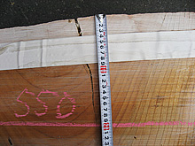 写真：欅（ケヤキ）耳付板