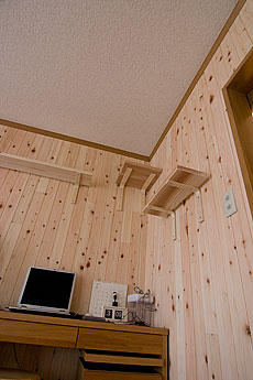 桧（ひのき）　無垢羽目板　施工写真