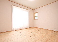 桧（ひのき）無垢フローリング　施工写真