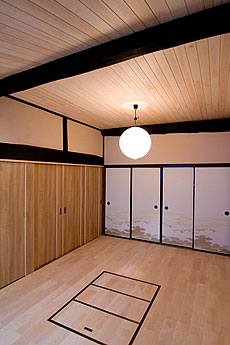 桧（ひのき）　無垢羽目板　施工写真