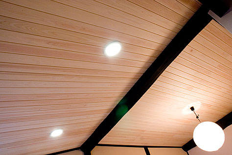 桧（ひのき）　無垢羽目板　施工写真