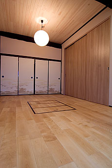 桧（ひのき）　無垢羽目板　施工写真