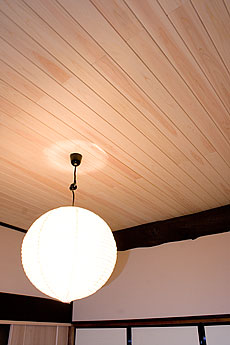 桧（ひのき）　無垢羽目板　施工写真