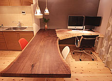 桧（ひのき）無垢フローリング　施工写真