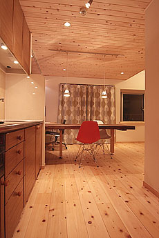 木曽桧（ひのき） 厚板フローリング 施工写真