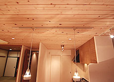 桧（ひのき）無垢羽目板　施工写真