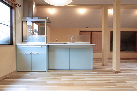 国産　朴の木（ホオノキ） 無垢フローリング　施工写真