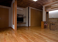 唐松（カラマツ・ラーチ） 床暖房対応 無垢フローリング 施工写真