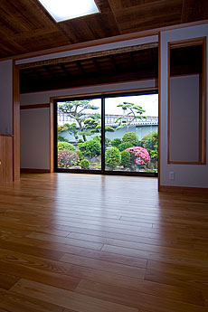 唐松（カラマツ・ラーチ） 床暖房対応 無垢フローリング 施工写真