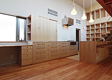 唐松（カラマツ・ラーチ） 無垢フローリング 施工写真