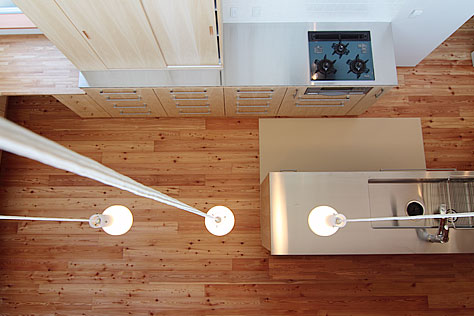 唐松（カラマツ・ラーチ）無垢フローリング　施工写真