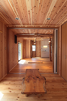 杉（すぎ）　内装羽目板　施工写真