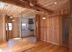 杉（すぎ）　内装羽目板　施工写真