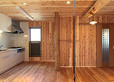 杉（すぎ）　内装羽目板　施工写真