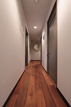 花梨（カリン）　無垢フローリング　施工写真