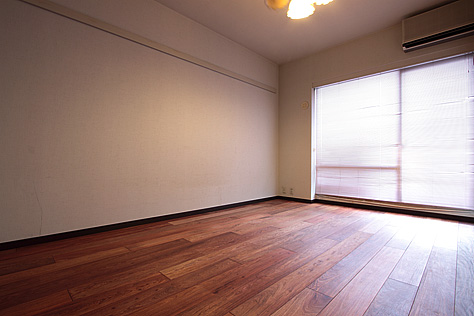 花梨（カリン）　無垢フローリング　施工写真