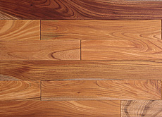 写真：国産　欅（ケヤキ）　無垢フローリング　蜜蝋ワックス塗装後