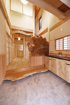 国産 栗（くり） 無垢フローリング　施工写真