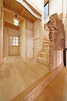 国産 栗（くり） 無垢フローリング　施工写真