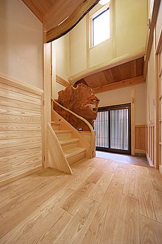 国産 栗（くり） 無垢フローリング　施工写真