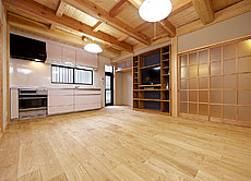 国産 栗（くり） 無垢フローリング　施工写真