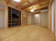 国産 栗（くり） 無垢フローリング　施工写真