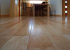 カエデ（メープル）床暖房対応 無垢フローリング　施工写真