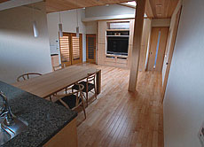 カエデ（メープル） 床暖房対応 無垢フローリング 施工写真