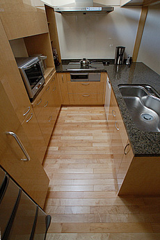 カエデ（メープル）床暖房対応 無垢フローリング　施工写真