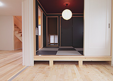 ヨーロピアン・メープル（シカモア）無垢フローリング　施工写真