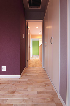 ヨーロピアン・メープル（シカモア）無垢フローリング　施工写真