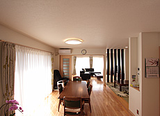 カエデ（メープル）床暖房対応 無垢フローリング　施工写真