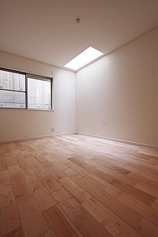 カエデ（メープル）無垢フローリング　施工写真