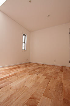 カエデ（メープル）無垢フローリング　施工写真