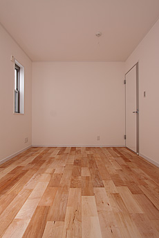 カエデ（メープル）無垢フローリング　施工写真