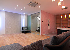 カエデ（メープル）無垢フローリング　施工写真