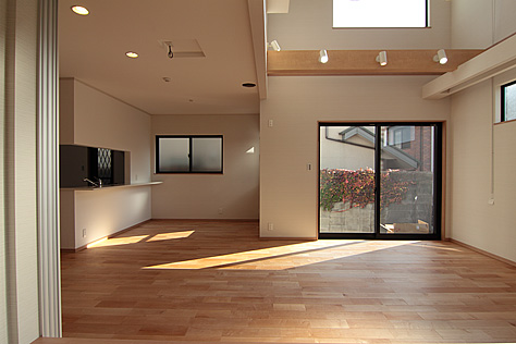 カエデ（メープル） 無垢フローリング 施工写真