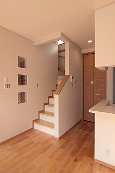 カエデ（メープル）無垢フローリング　施工写真