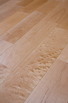 カエデ（メープル）無垢フローリング　施工写真