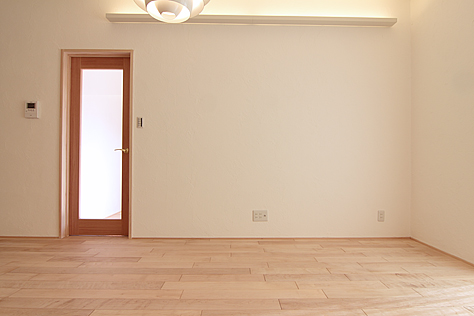 国産　板屋楓（イタヤ カエデ）無垢フローリング　施工写真