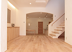 国産　板屋楓（イタヤ カエデ）無垢フローリング　施工写真