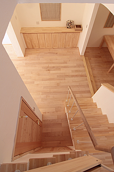 国産　板屋楓（イタヤ カエデ）無垢フローリング　施工写真