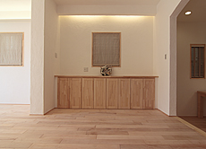 国産　板屋楓（イタヤ カエデ）無垢フローリング　施工写真