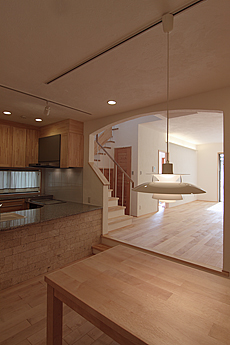 国産　板屋楓（イタヤ カエデ）無垢フローリング　施工写真